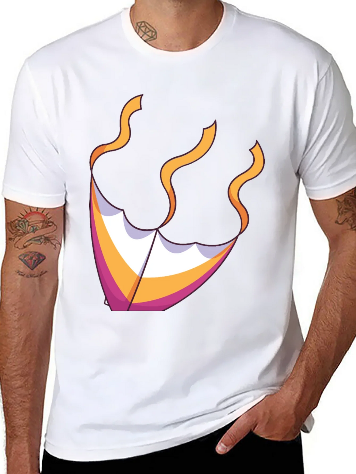 Kite Graphic Tee - Black Cotton Blend product image 7