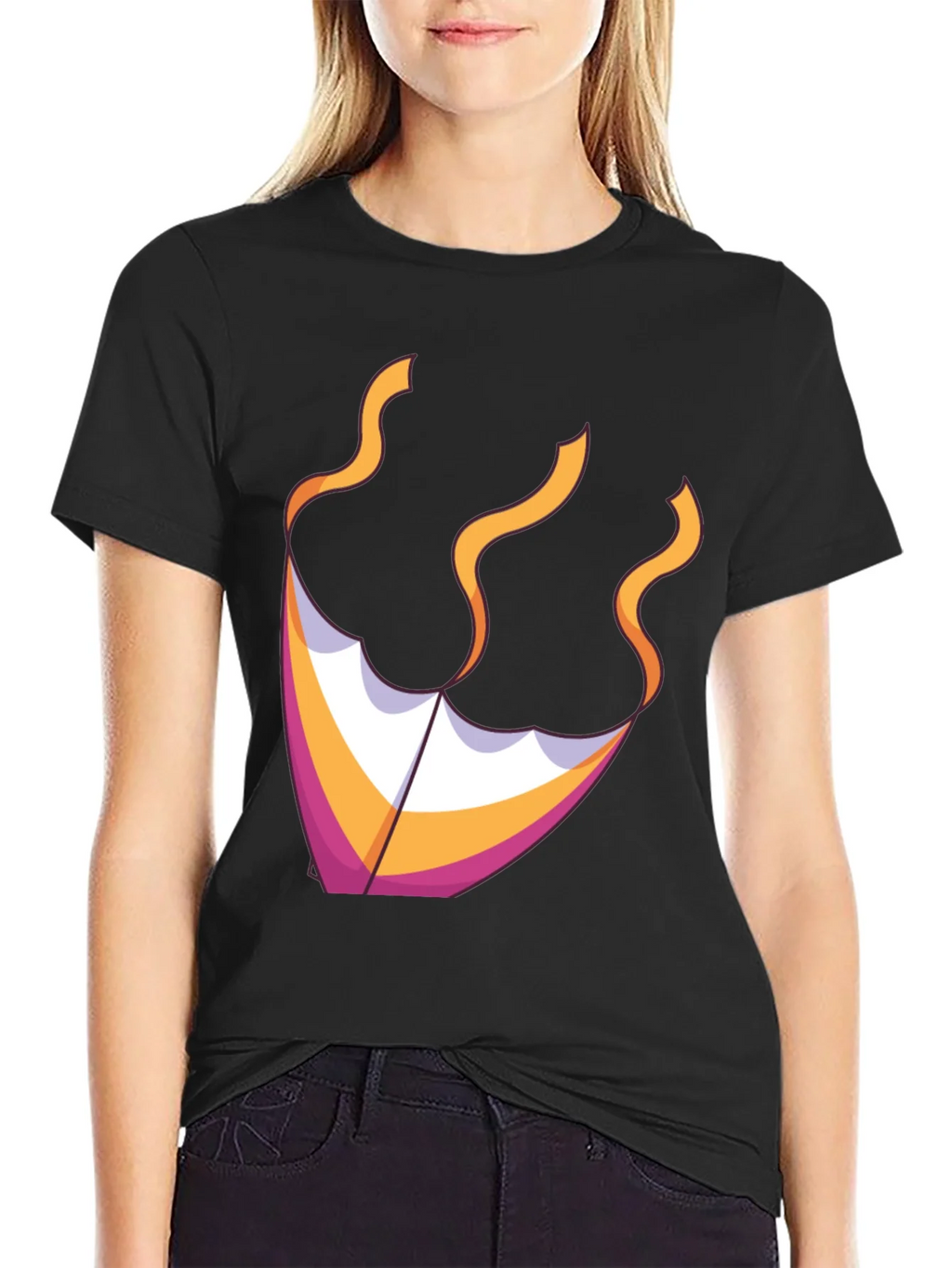 Kite Graphic Tee - Black Cotton Blend product image 2