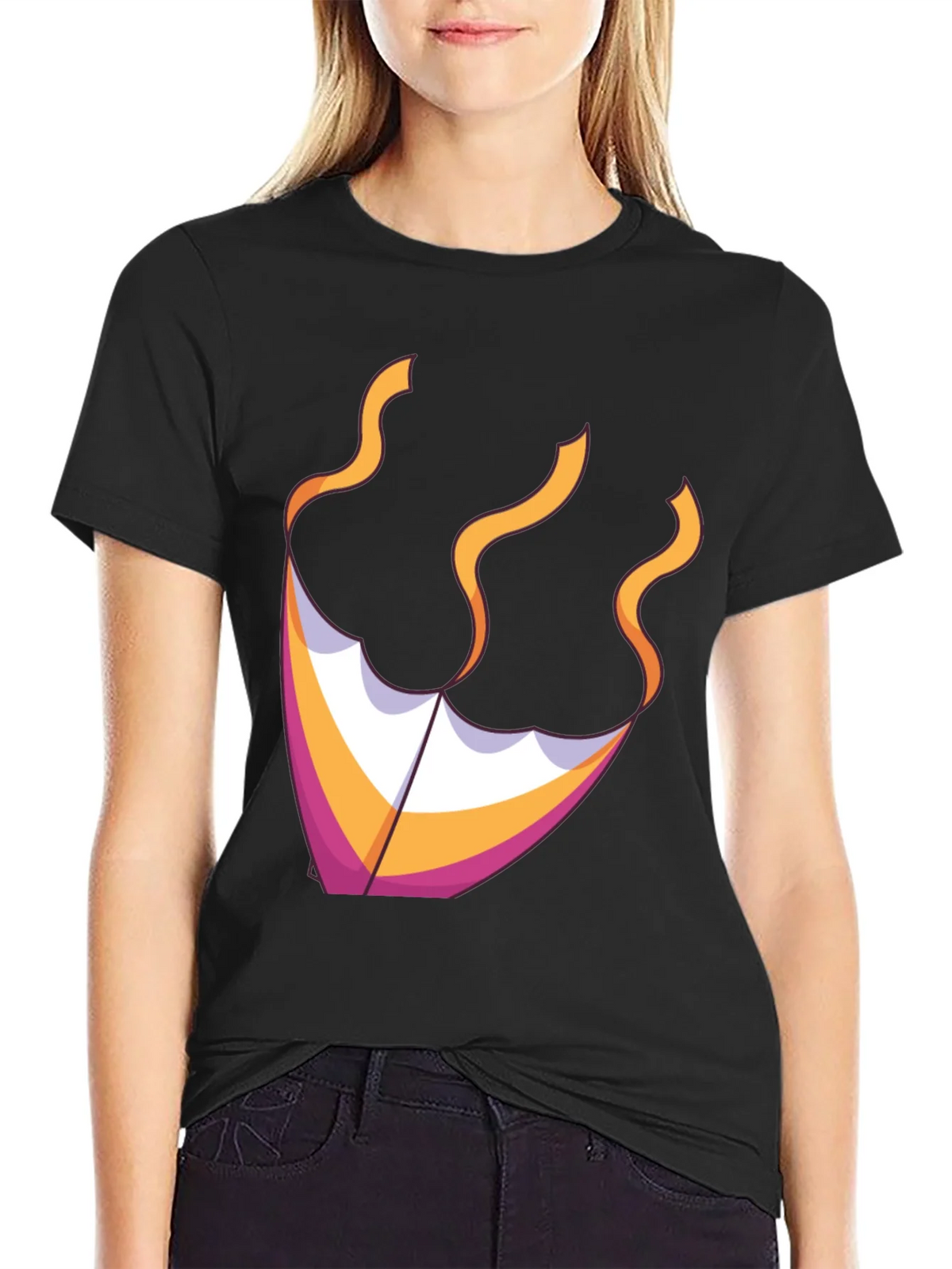 Kite Graphic Tee - Black Cotton Blend product image 2