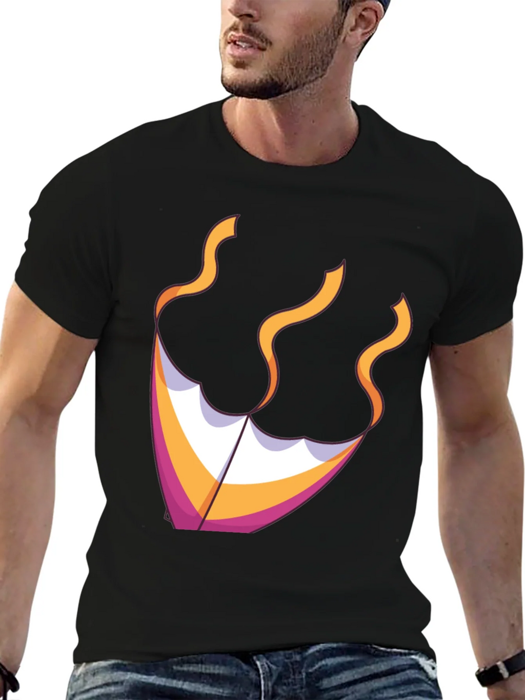 Kite Graphic Tee - Black Cotton Blend product image 6
