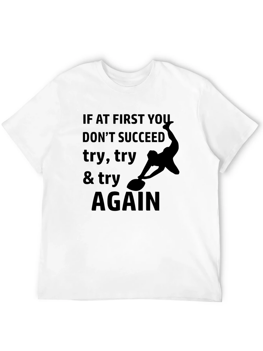 Try Again Black Graphic Tee - Inspirational Print product image 10