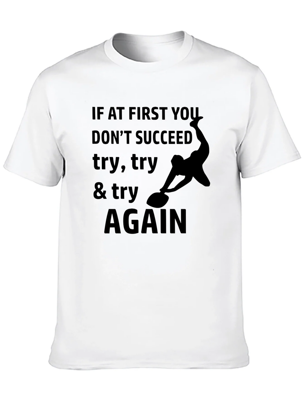 Try Again Black Graphic Tee - Inspirational Print product image 8