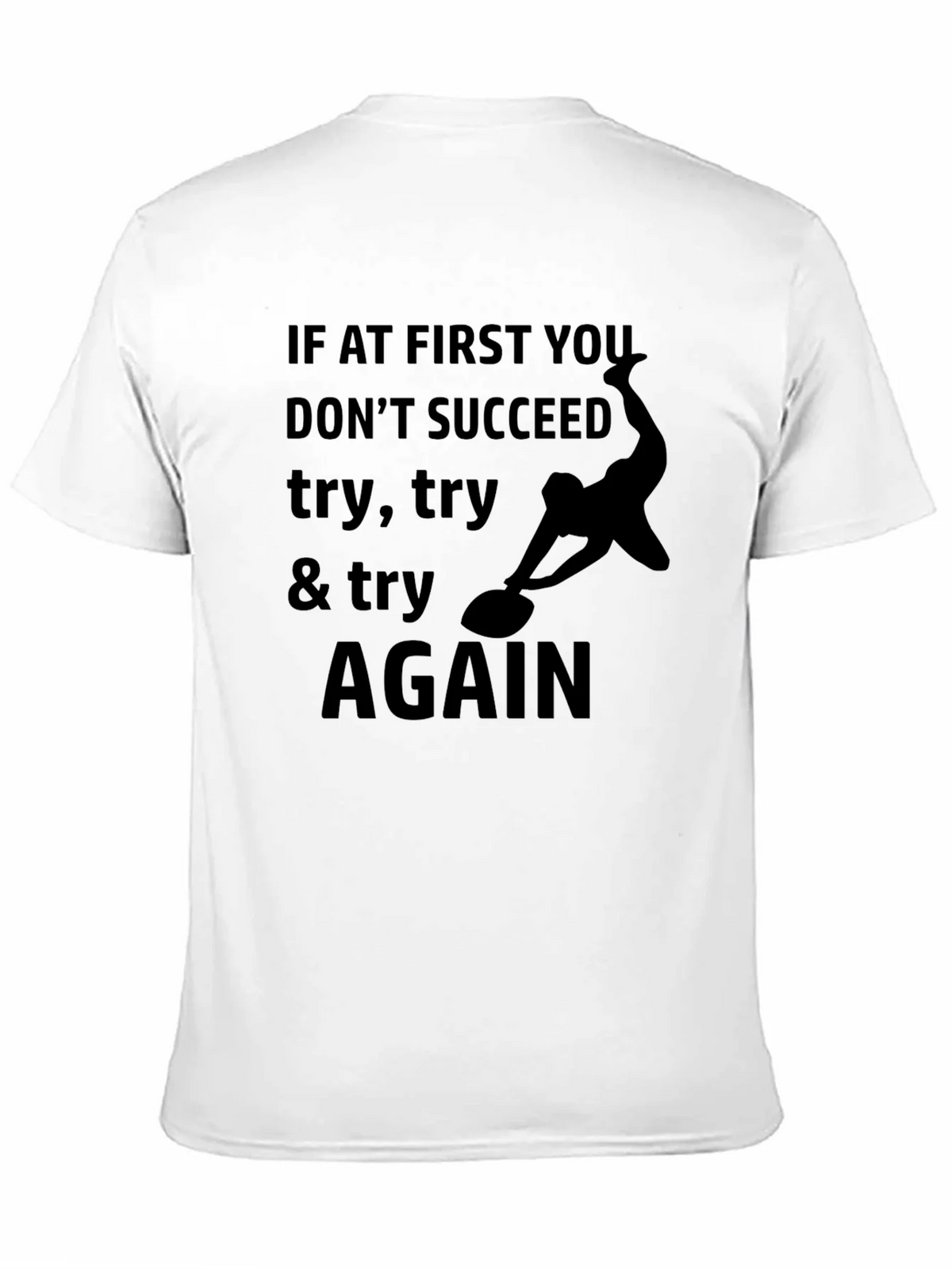 Try Again Black Graphic Tee - Inspirational Print product image 9