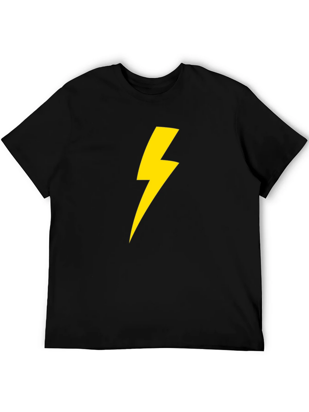 Lightning Bolt Graphic Tee - Black Cotton T-Shirt product image 2