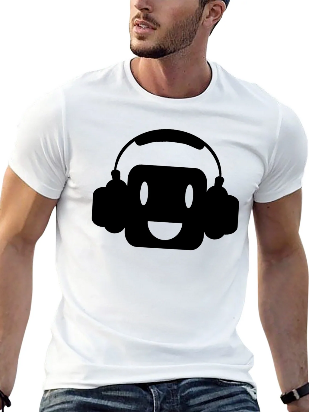 DJ Robot Graphic Black T-Shirt product image 9