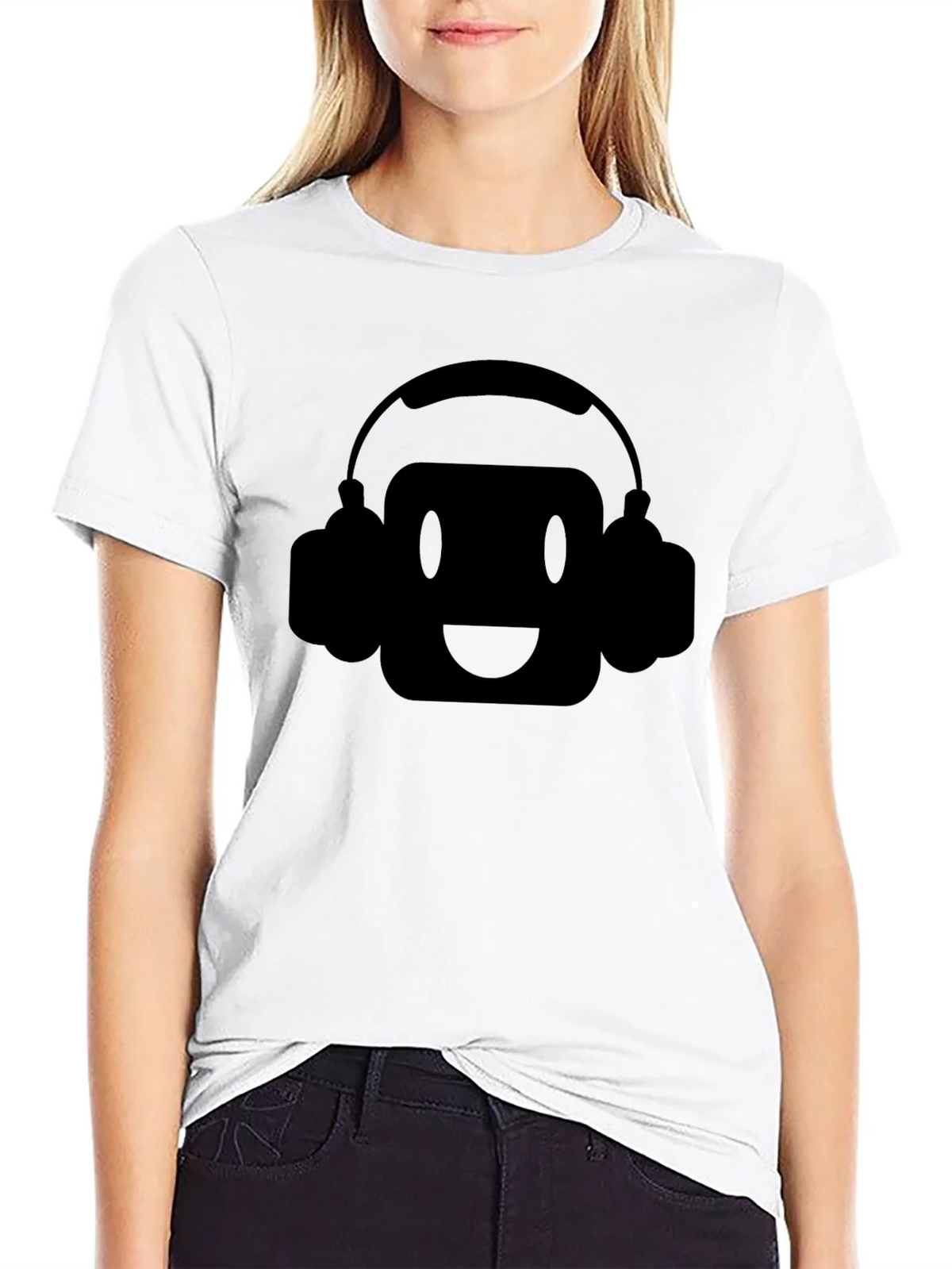 DJ Robot Graphic Black T-Shirt product image 7