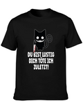 Creepy Cat Knife T-Shirt: Du Bist Lustig... product image 1