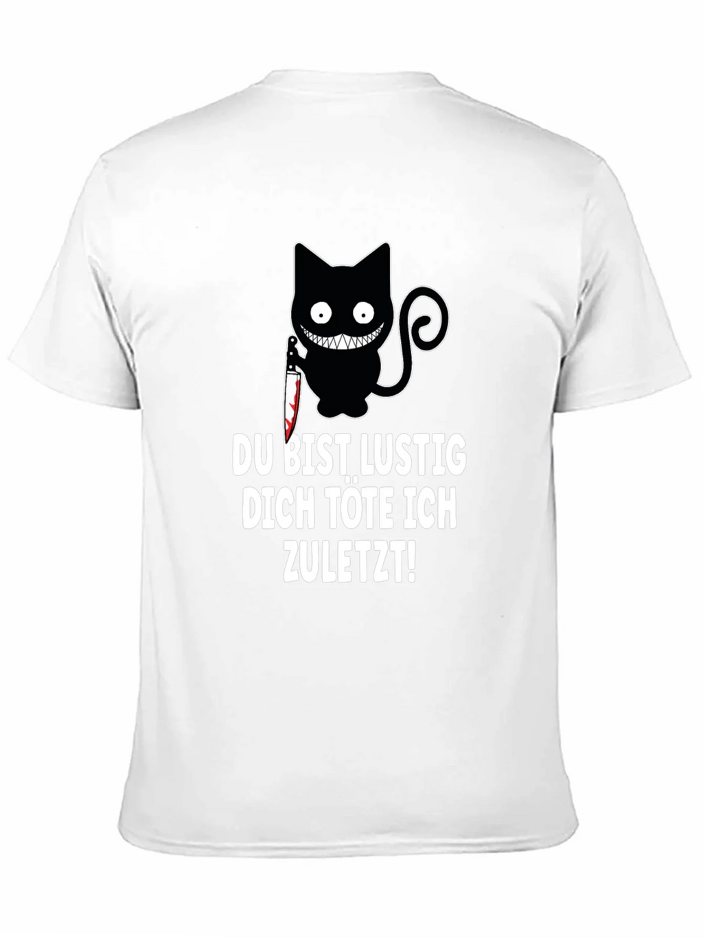 Creepy Cat Knife T-Shirt: Du Bist Lustig... product image 7