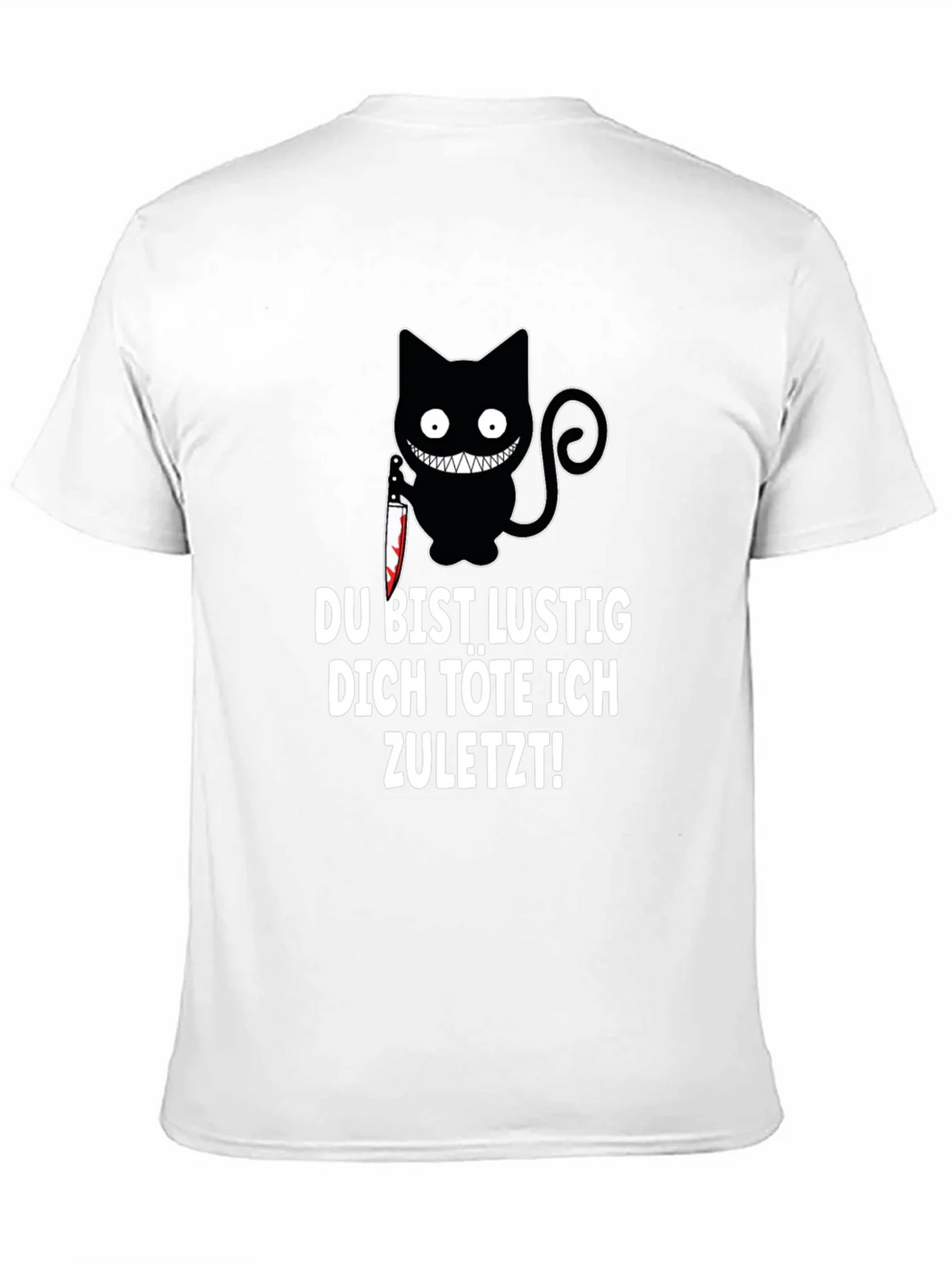Creepy Cat Knife T-Shirt: Du Bist Lustig... product image 7