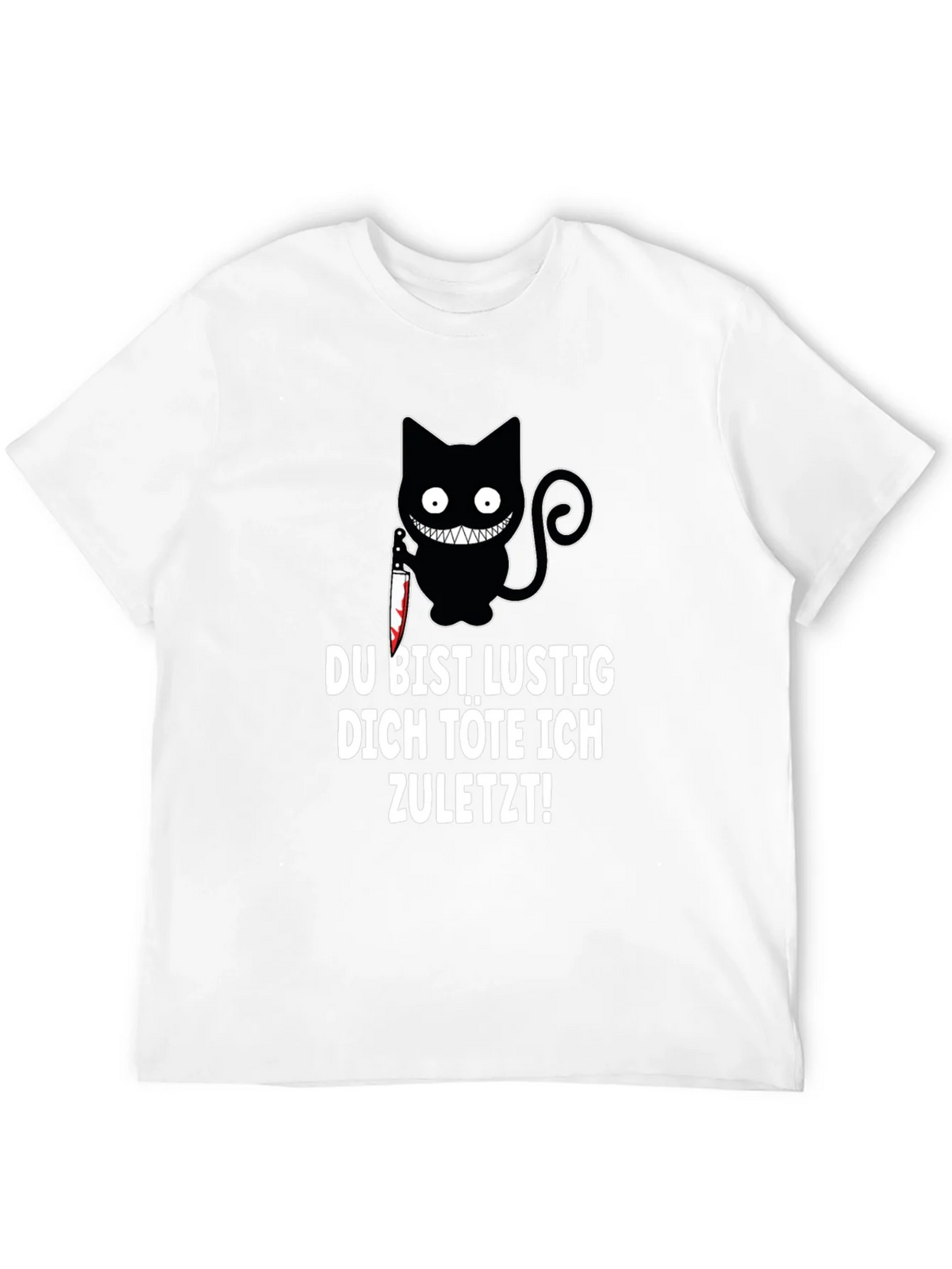 Creepy Cat Knife T-Shirt: Du Bist Lustig... product image 8