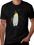 Geometric Penguin Graphic Tee - Cool Black T-Shirt product image 1
