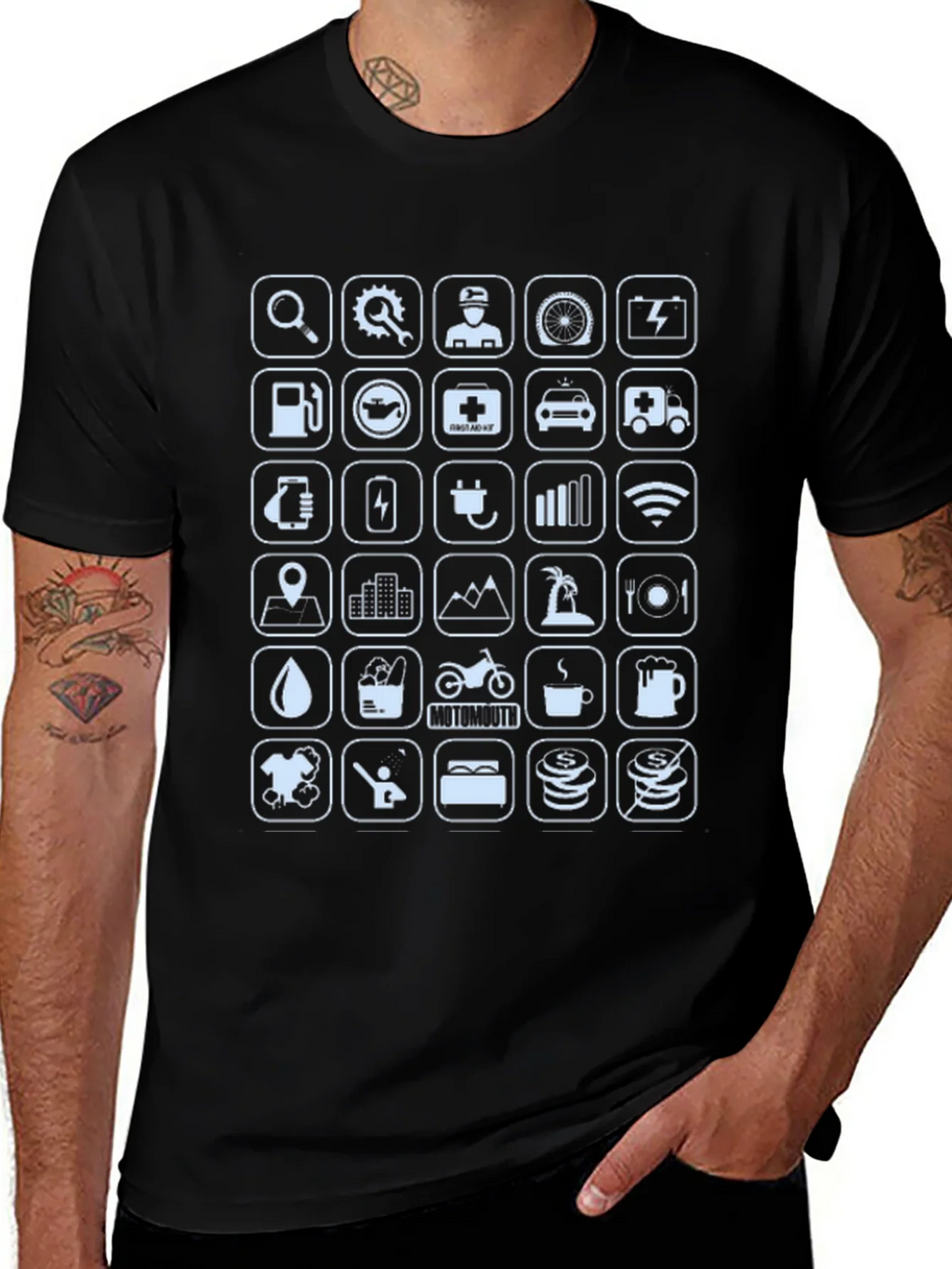 Icon Graphic Print Crew Neck T-Shirt product image 1