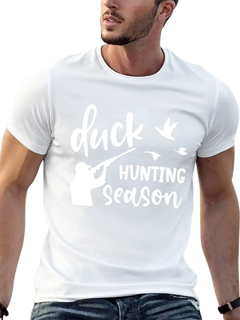 Duck Hunting Season Black Graphic T-Shirt product image 4