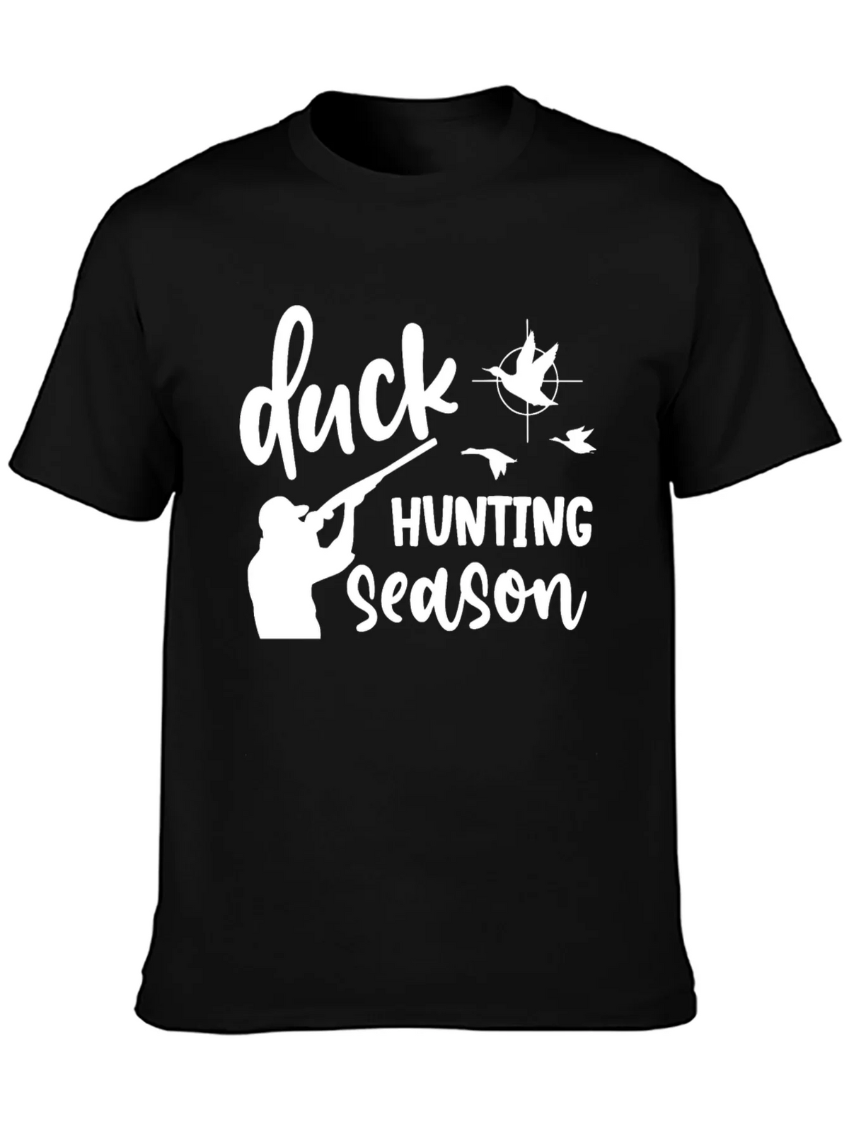 Duck Hunting Season Black Graphic T-Shirt product image 1