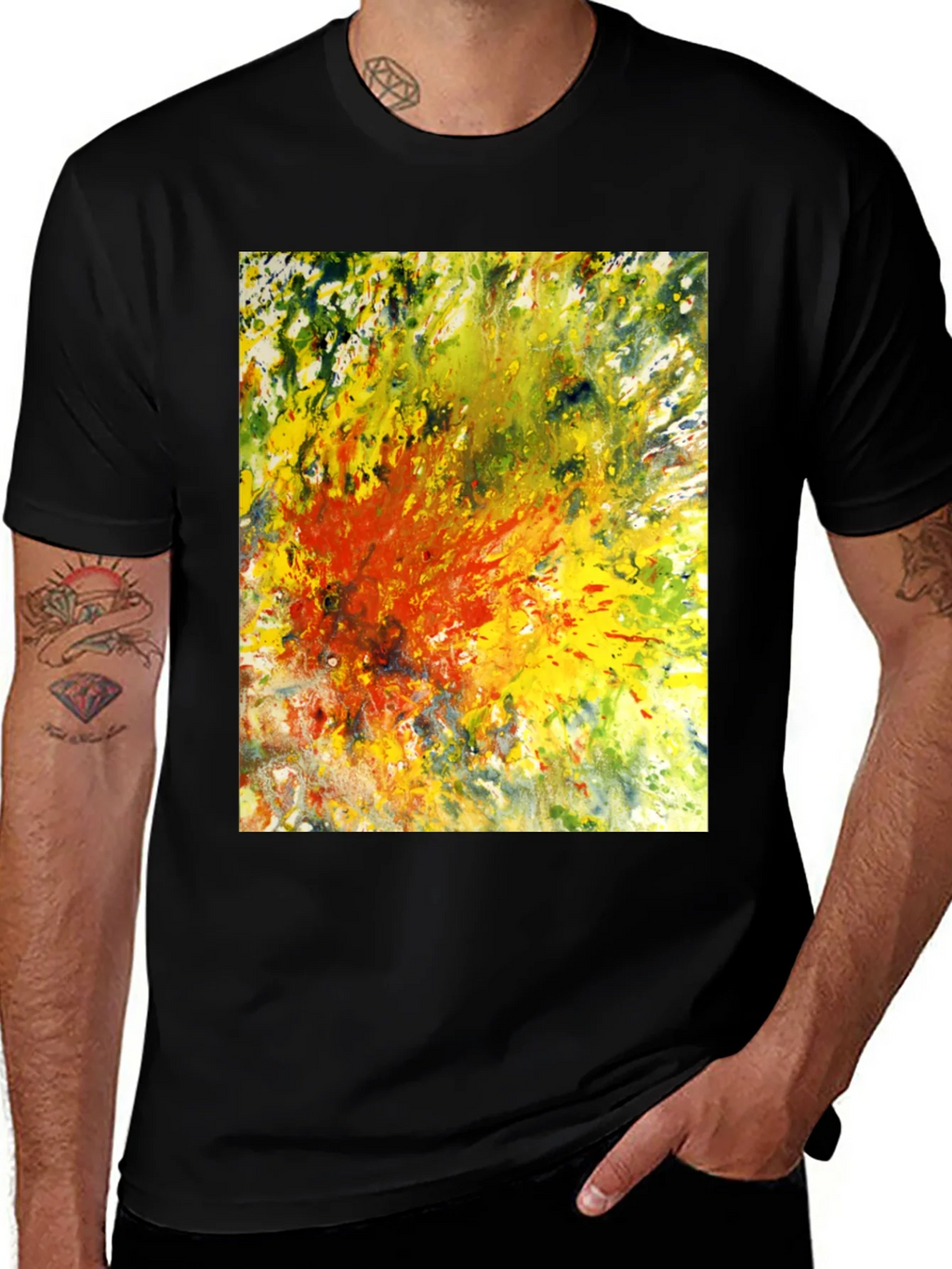 Abstract Art Graphic Tee - Black product image 1