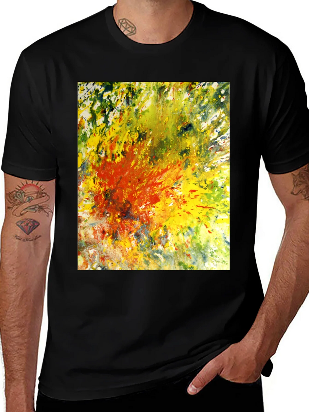 Abstract Art Graphic Tee - Black product image 1