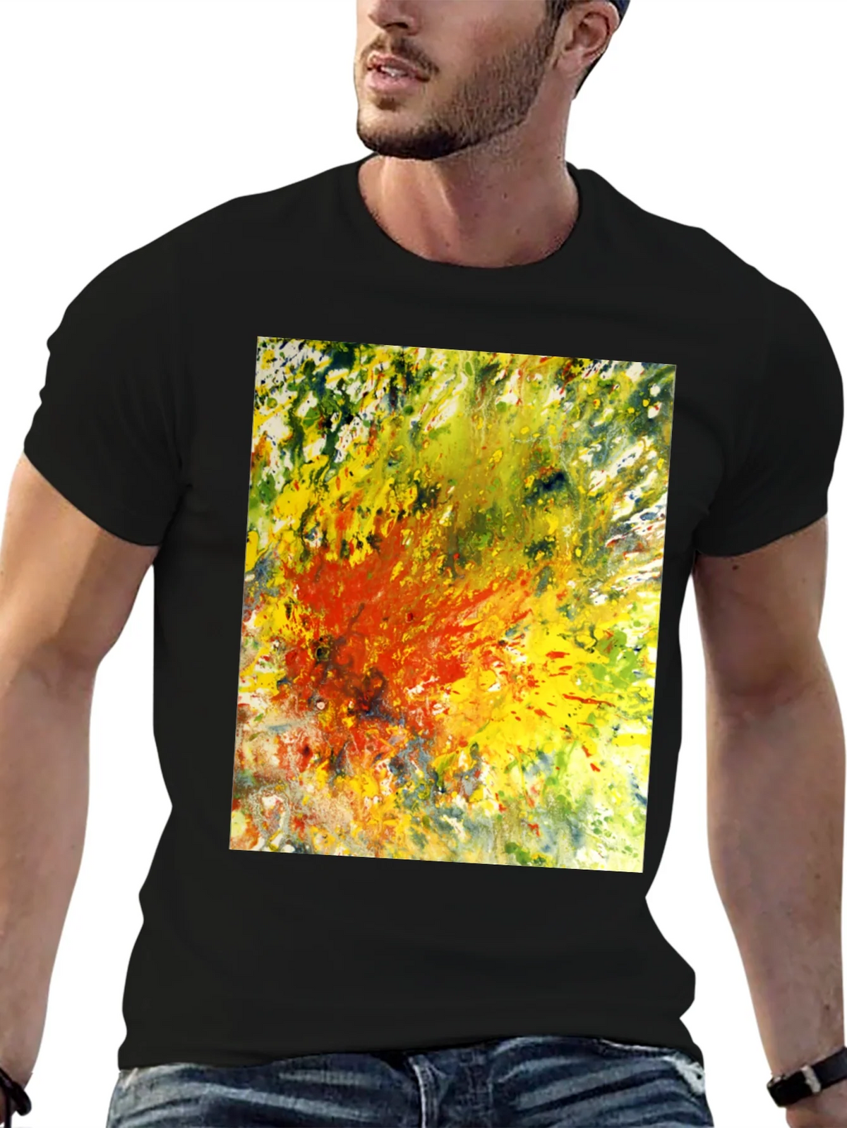 Abstract Art Graphic Tee - Black product image 6