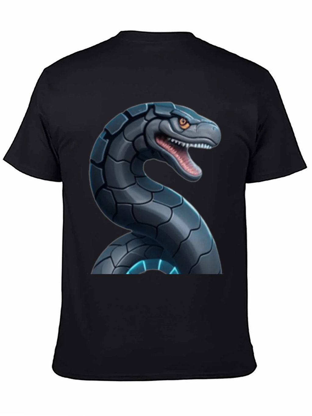 Robotic Snake Graphic T-Shirt - Black product image 4