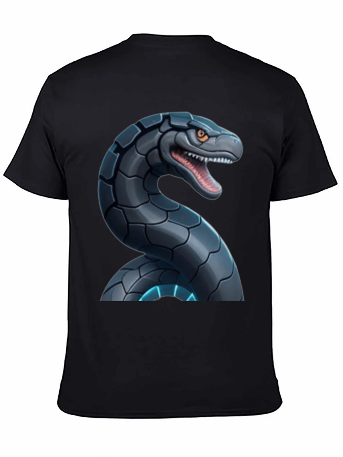 Robotic Snake Graphic T-Shirt - Black product image 4