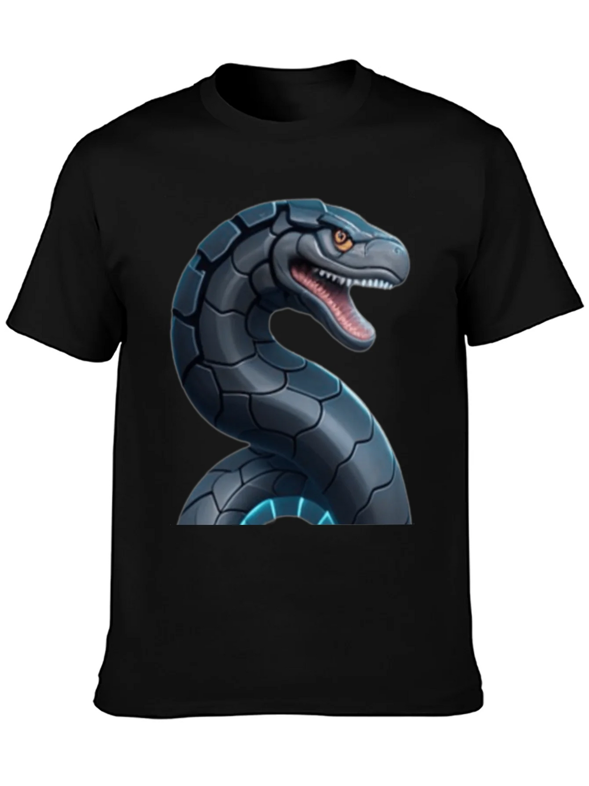 Robotic Snake Graphic T-Shirt - Black product image 3