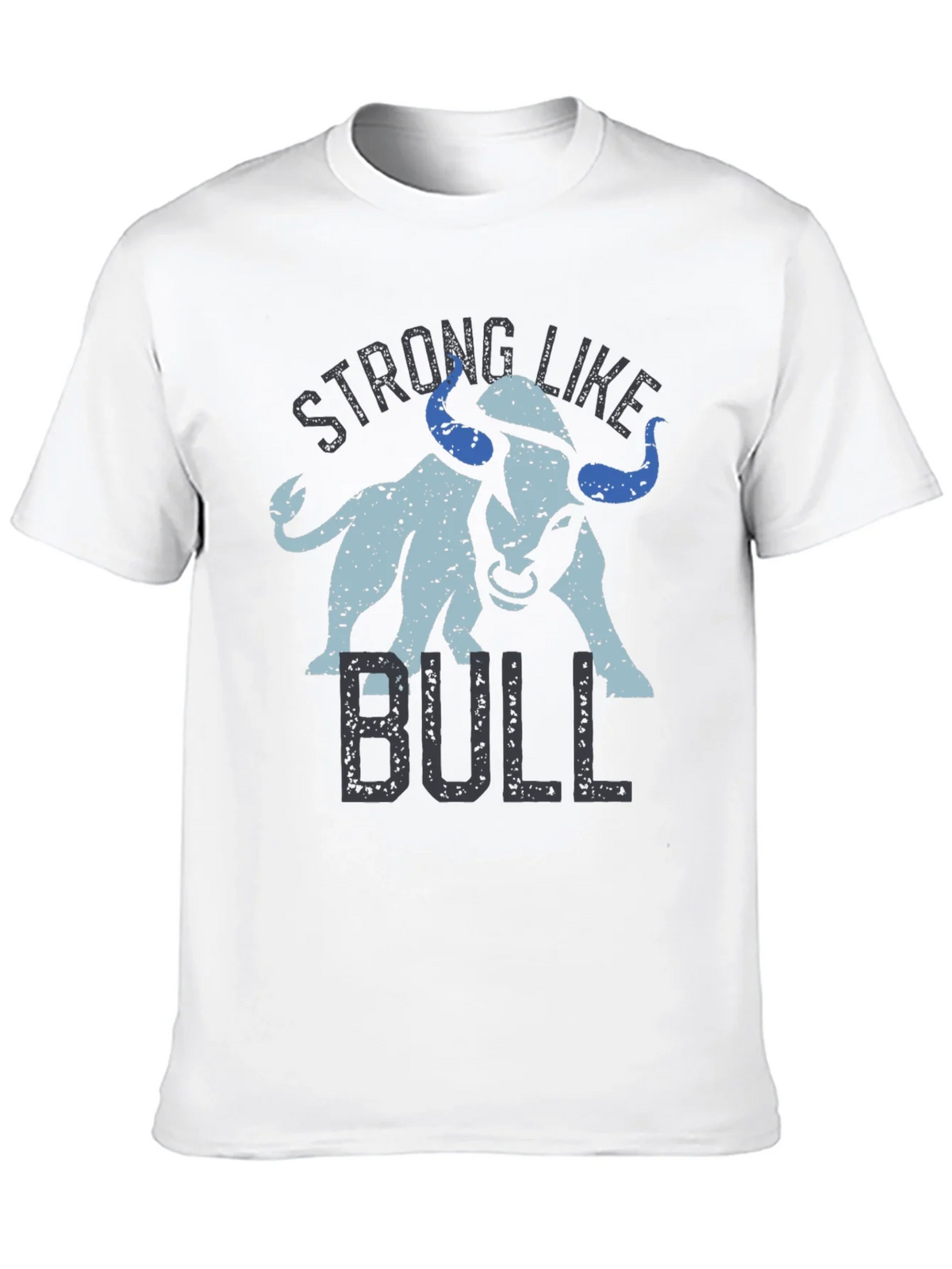 Strong Like Bull Graphic Tee - Black Cotton Blend T-Shirt product image 9