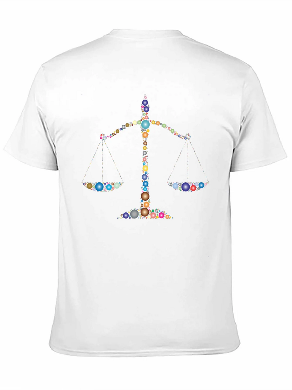 Scales of Justice Colorful Bubble Design T-Shirt product image 10