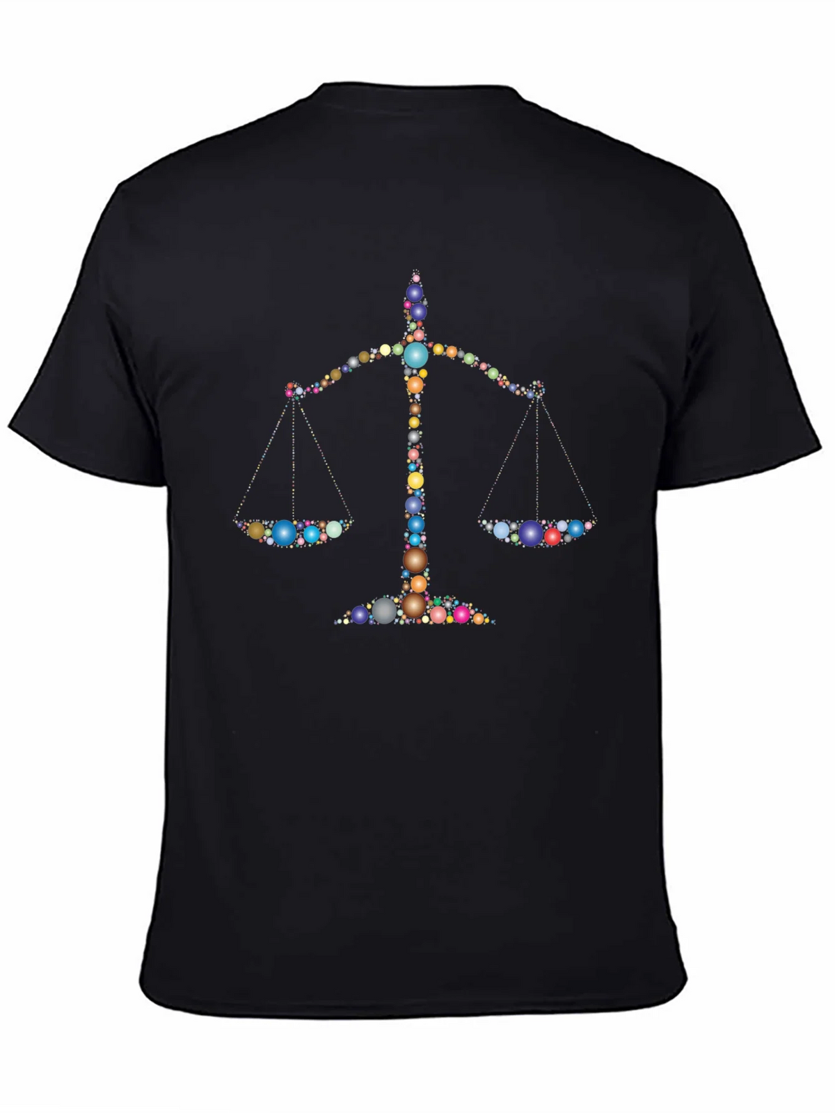 Scales of Justice Colorful Bubble Design T-Shirt product image 4