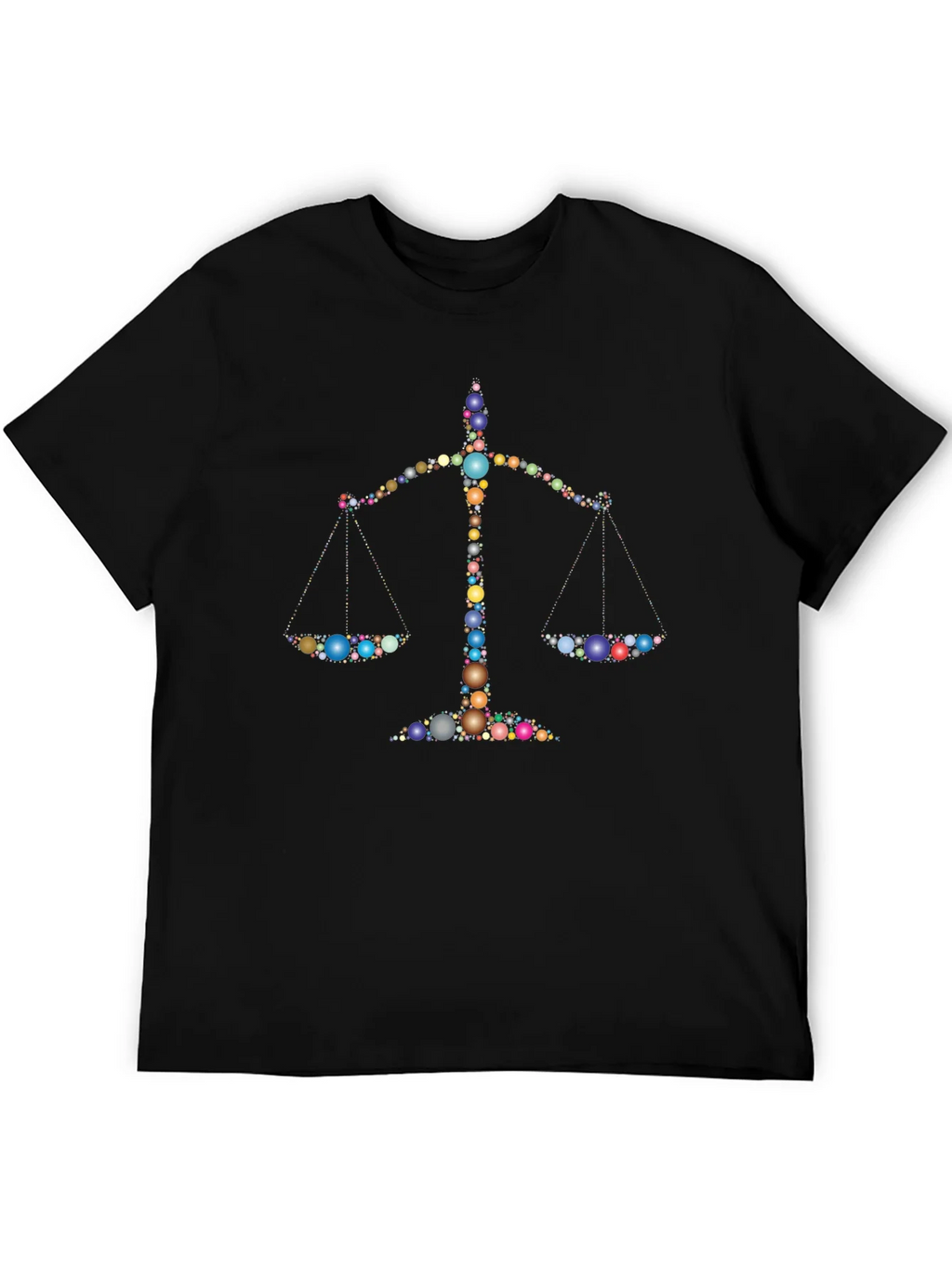 Scales of Justice Colorful Bubble Design T-Shirt product image 5