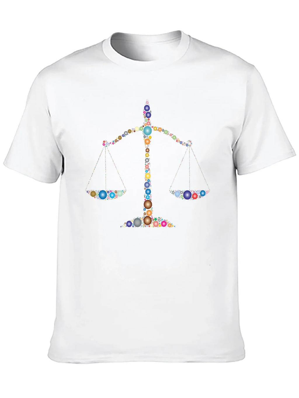 Scales of Justice Colorful Bubble Design T-Shirt product image 9