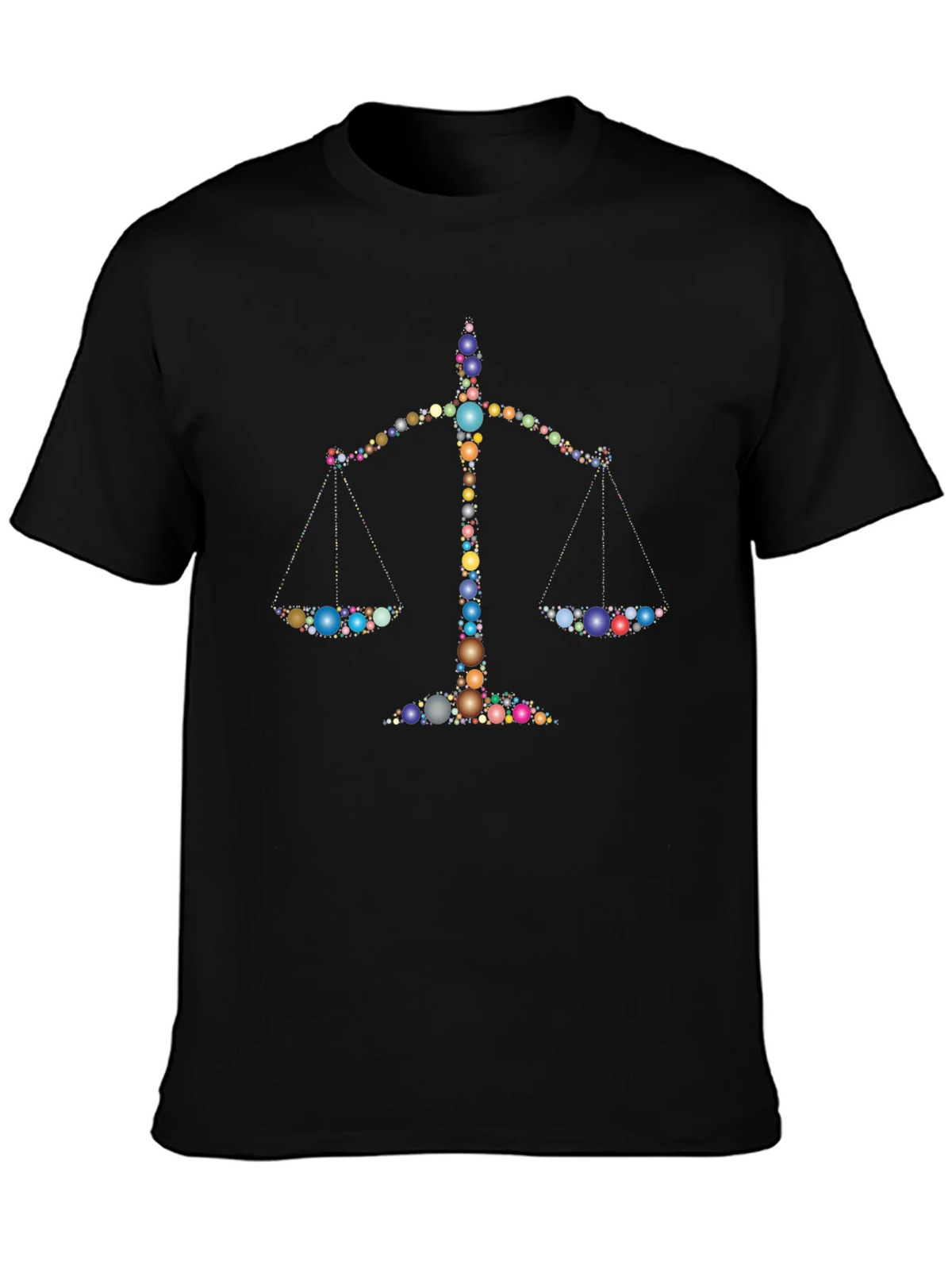 Scales of Justice Colorful Bubble Design T-Shirt product image 3