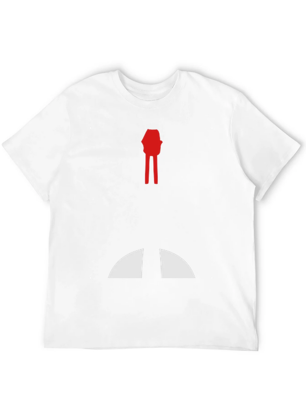 Abstract Red & White Graphic Print Black T-Shirt product image 8
