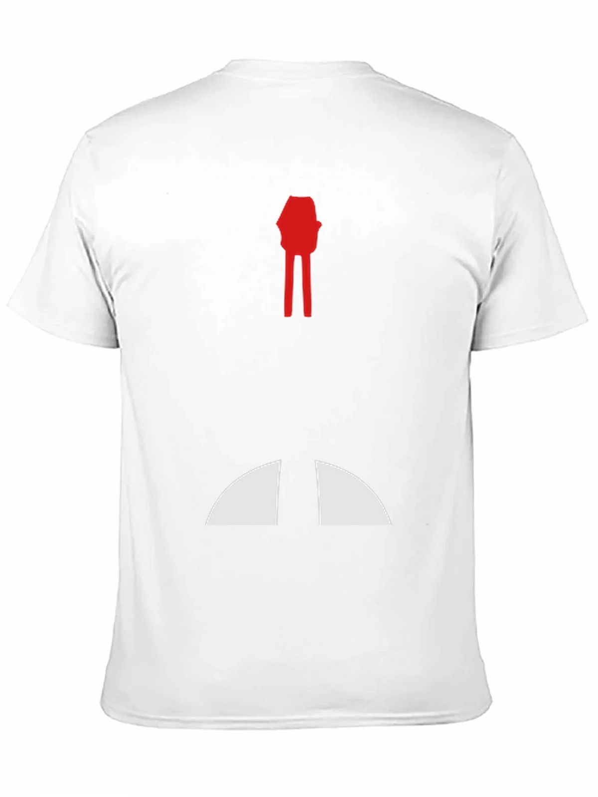 Abstract Red & White Graphic Print Black T-Shirt product image 7