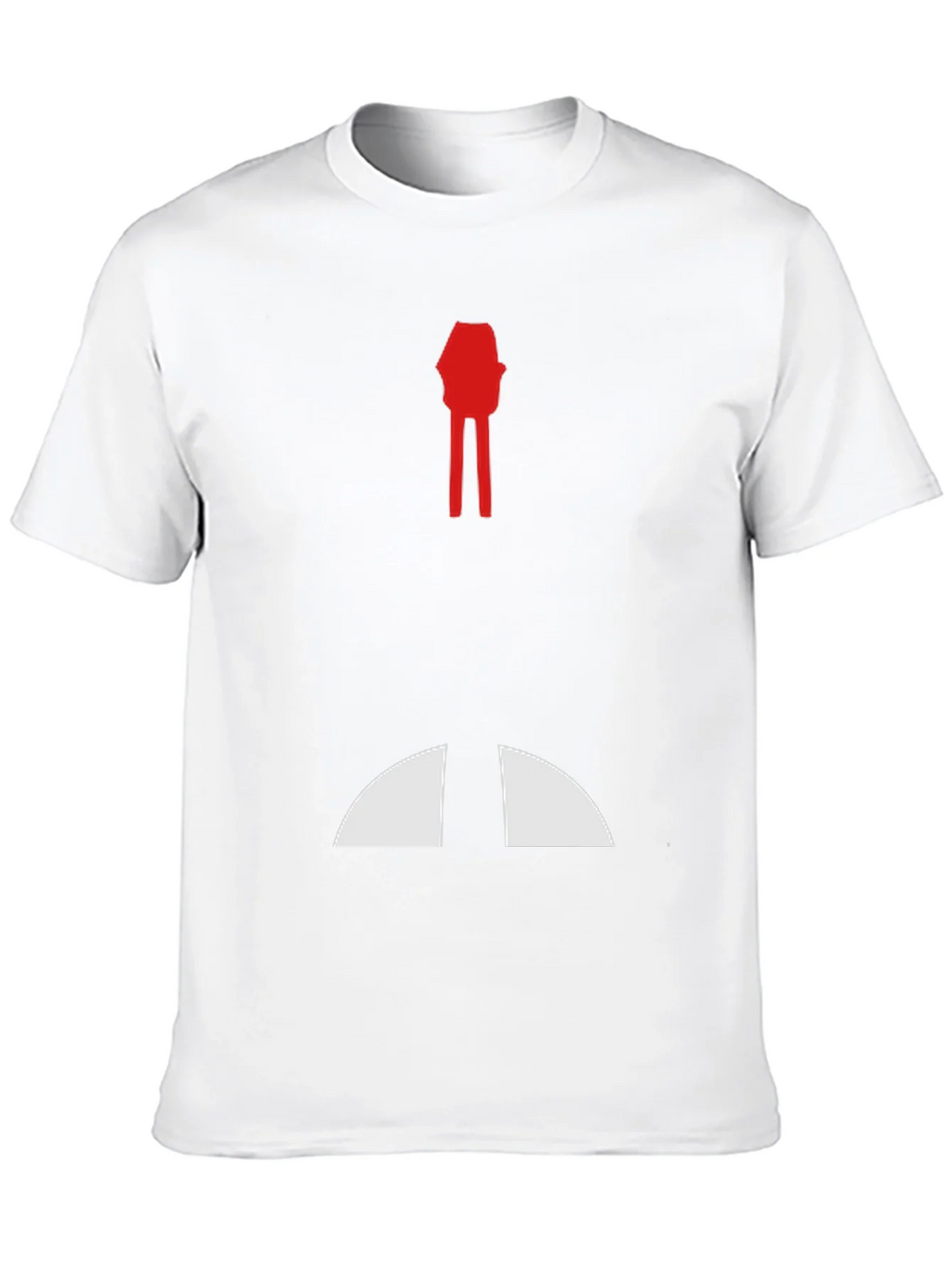 Abstract Red & White Graphic Print Black T-Shirt product image 6
