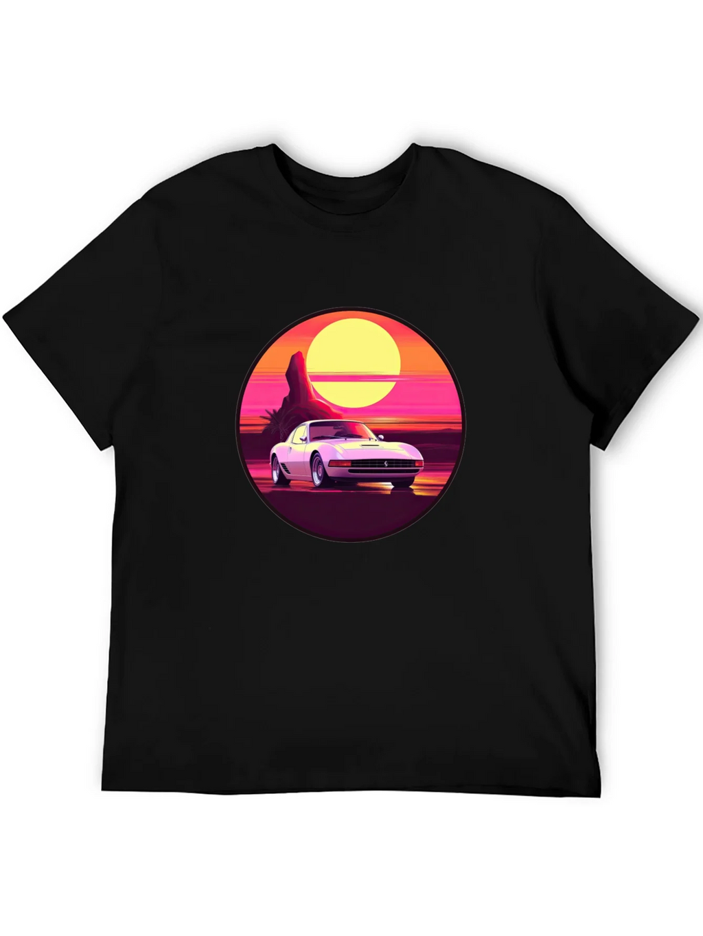 Retro Car Graphic Tee - Sunset Vibes product image 5