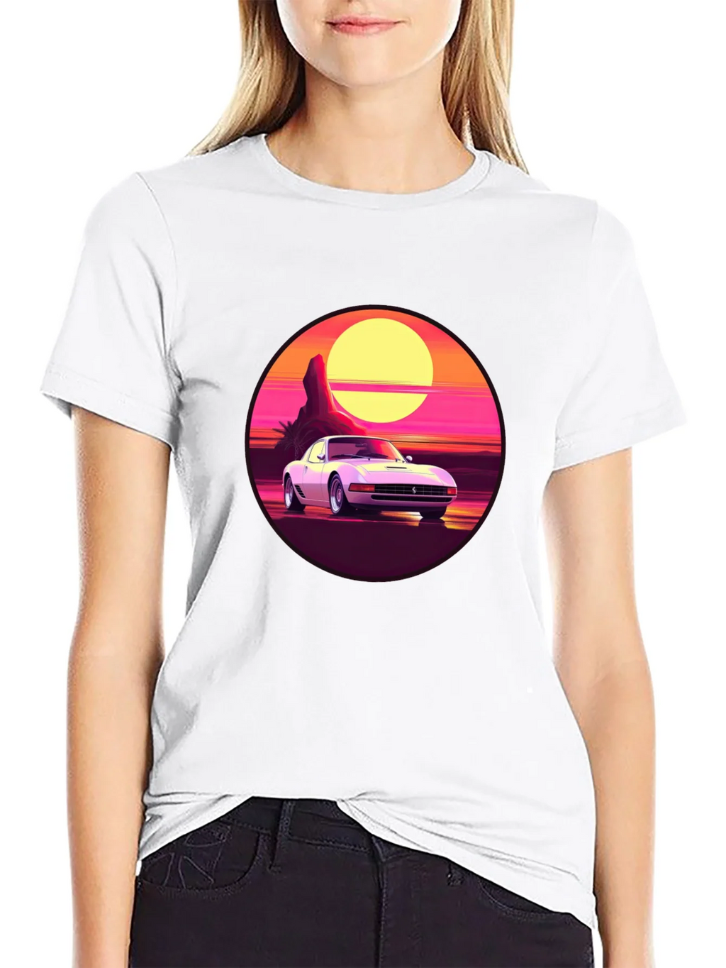 Retro Car Graphic Tee - Sunset Vibes product image 8