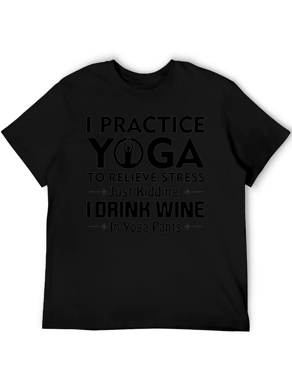 Yoga and Wine Graphic T-Shirt product image 4