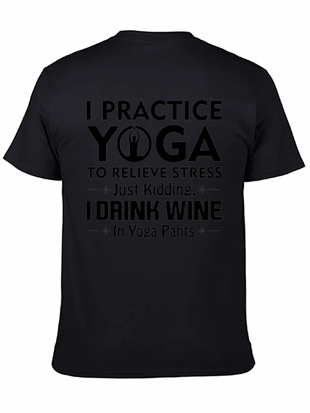 Yoga and Wine Graphic T-Shirt product image 3