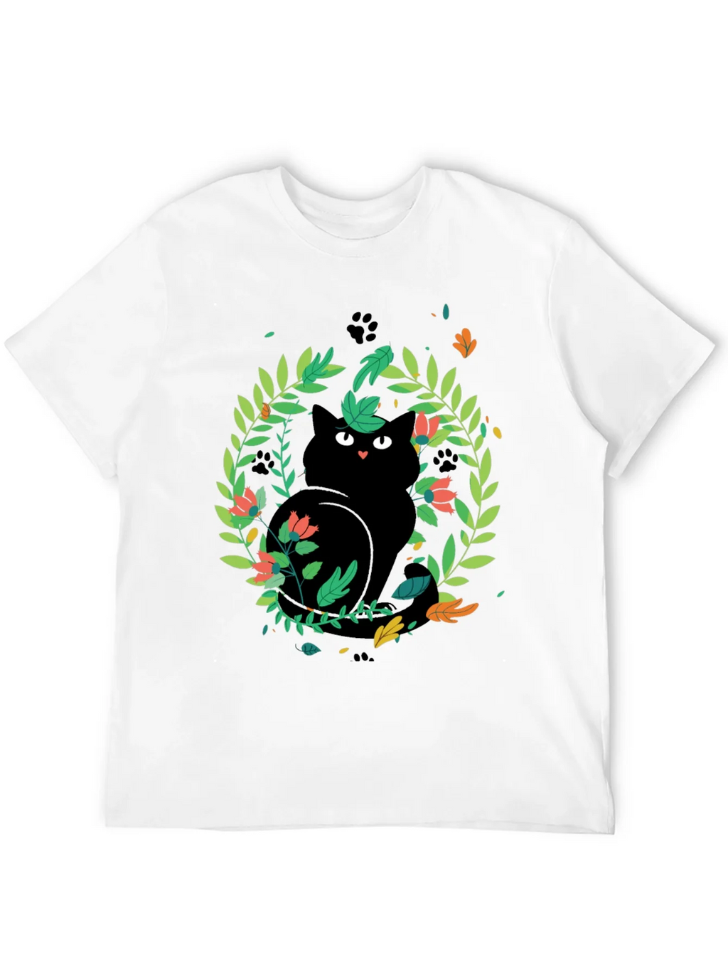 Black Cat Floral Wreath T-Shirt product image 11