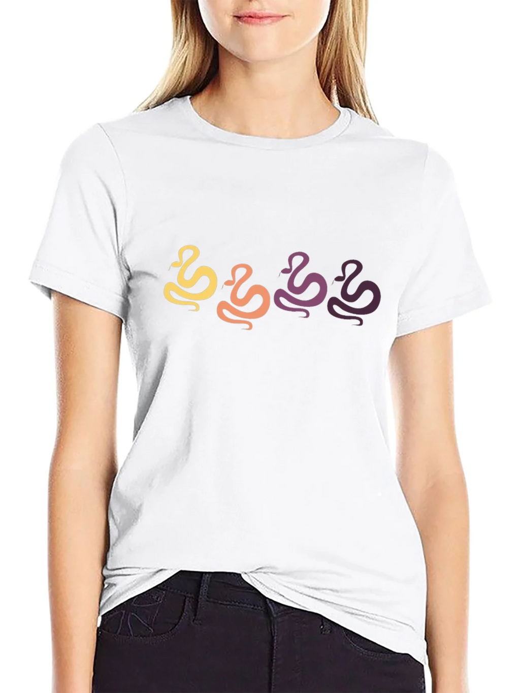 Retro Snake Graphic Black T-Shirt product image 8