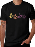 Retro Snake Graphic Black T-Shirt product image 1
