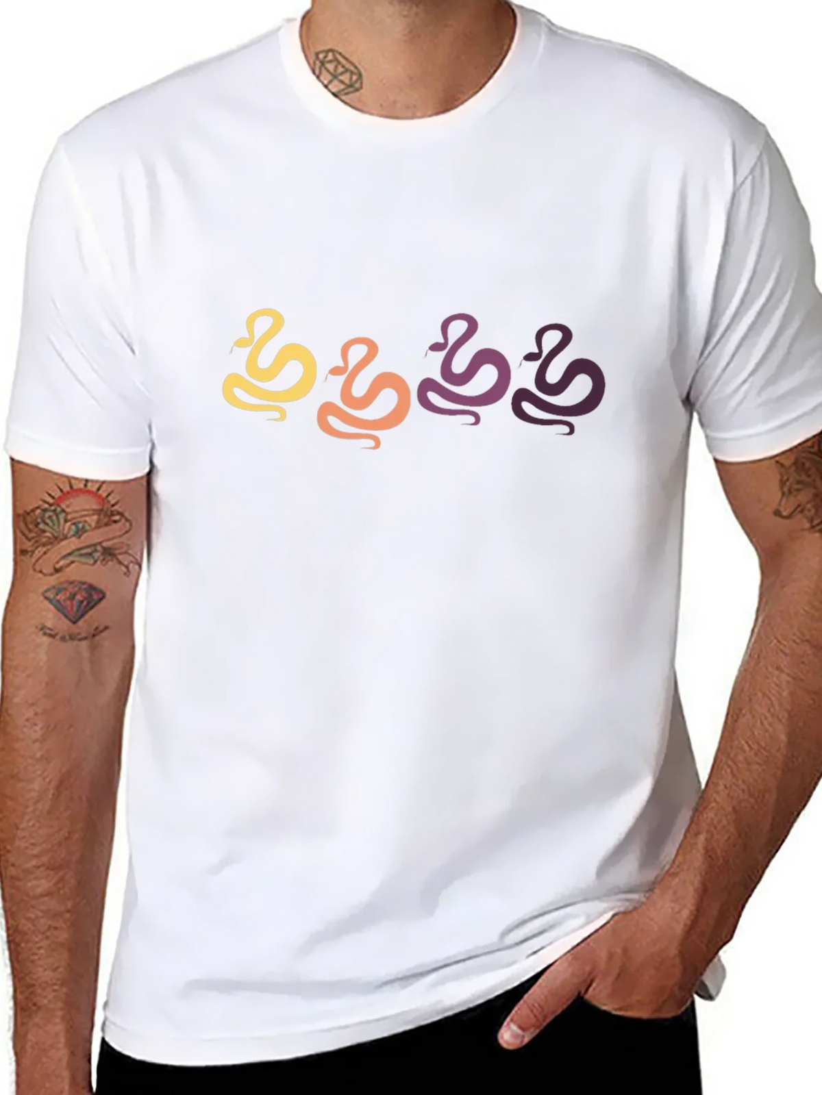 Retro Snake Graphic Black T-Shirt product image 7