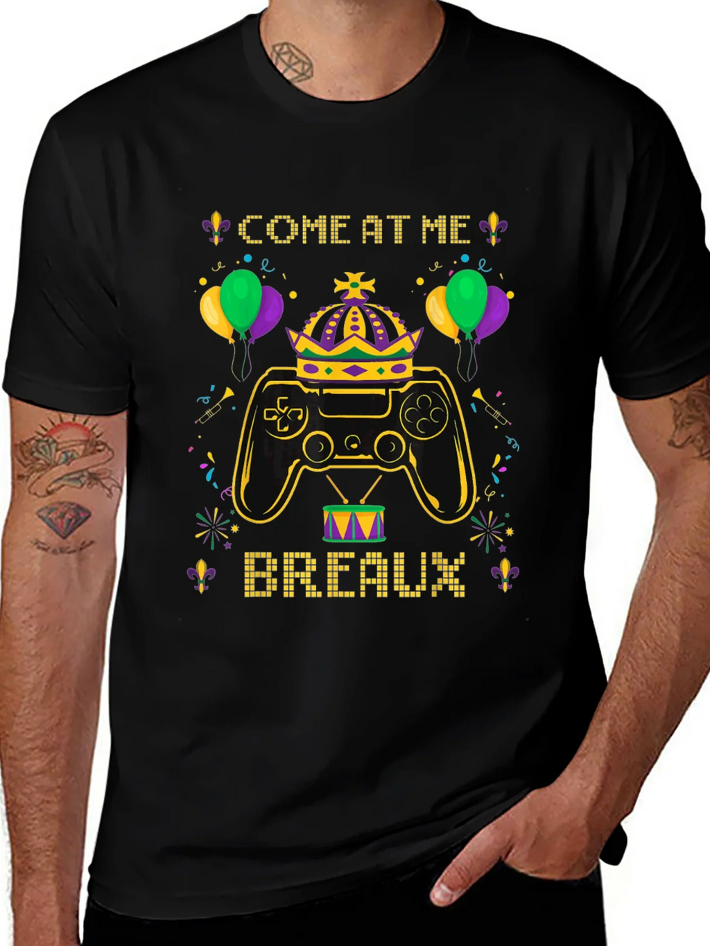 Gaming Mardi Gras Tee - Come at Me Breaux! product image 1