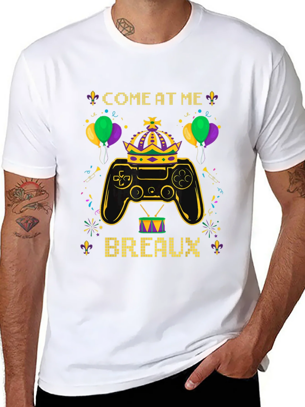 Gaming Mardi Gras Tee - Come at Me Breaux! product image 7