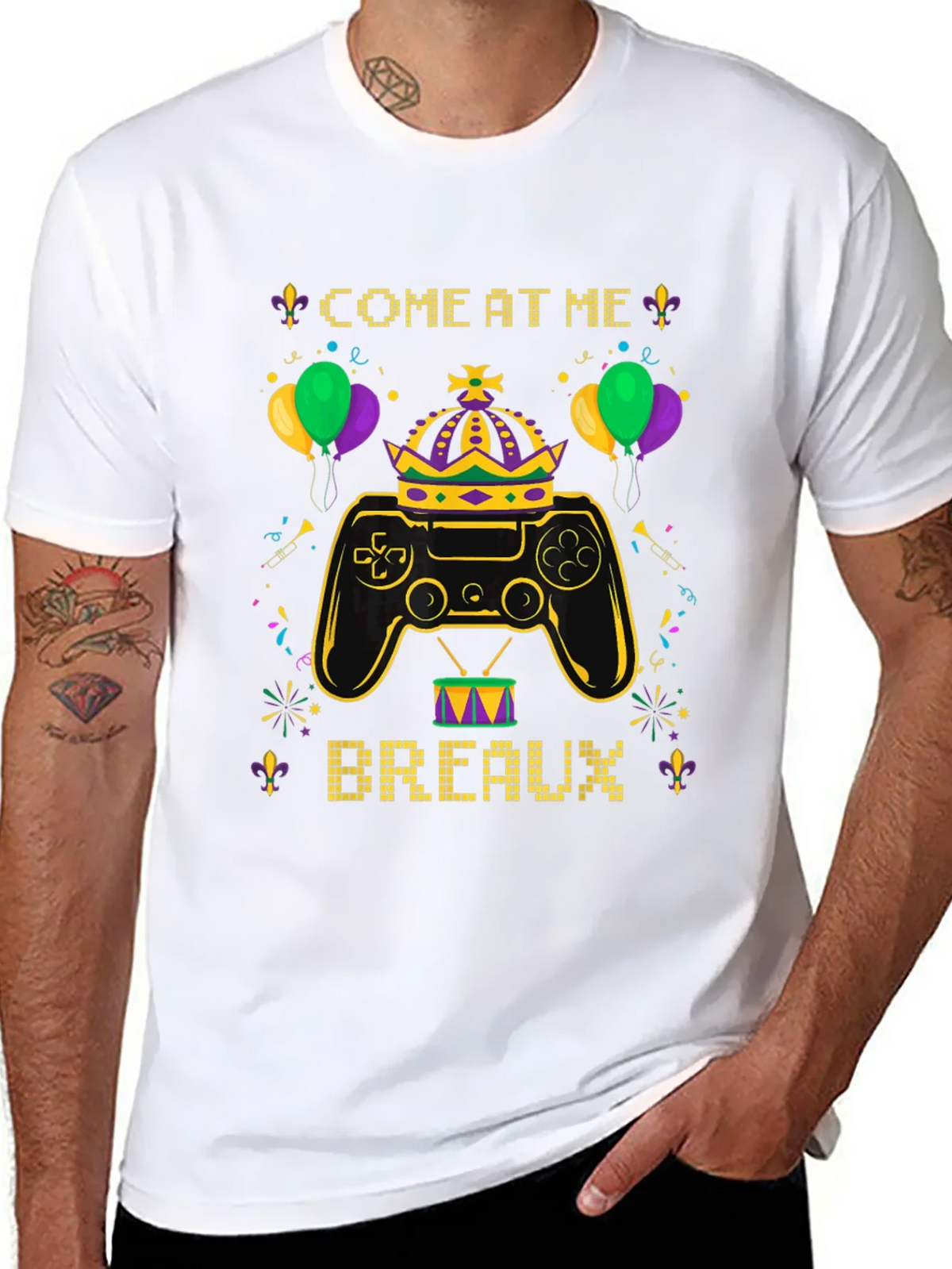 Gaming Mardi Gras Tee - Come at Me Breaux! product image 7