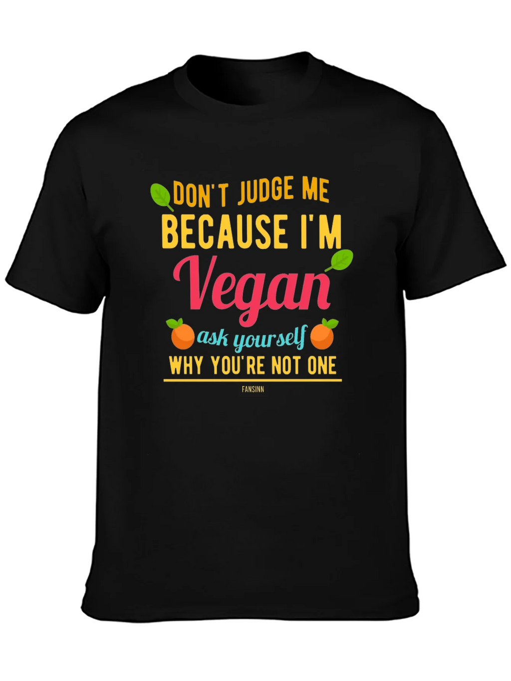 Vegan Statement T-Shirt - Judge Me Not Join Me! product image 2