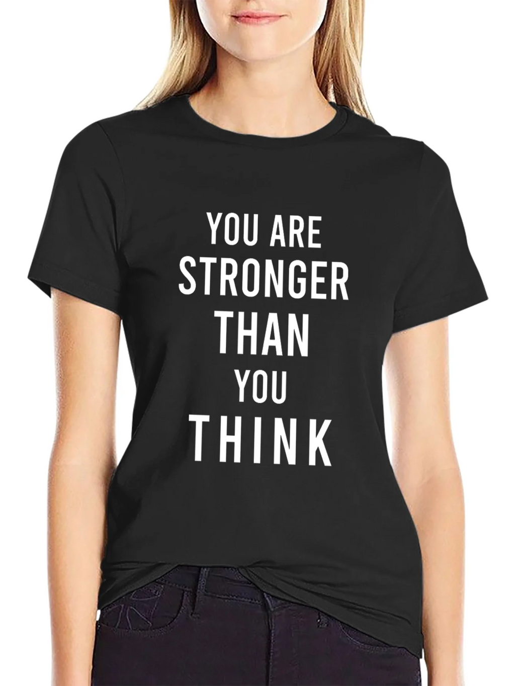 Inspirational You Are Stronger Black T-Shirt product image 2