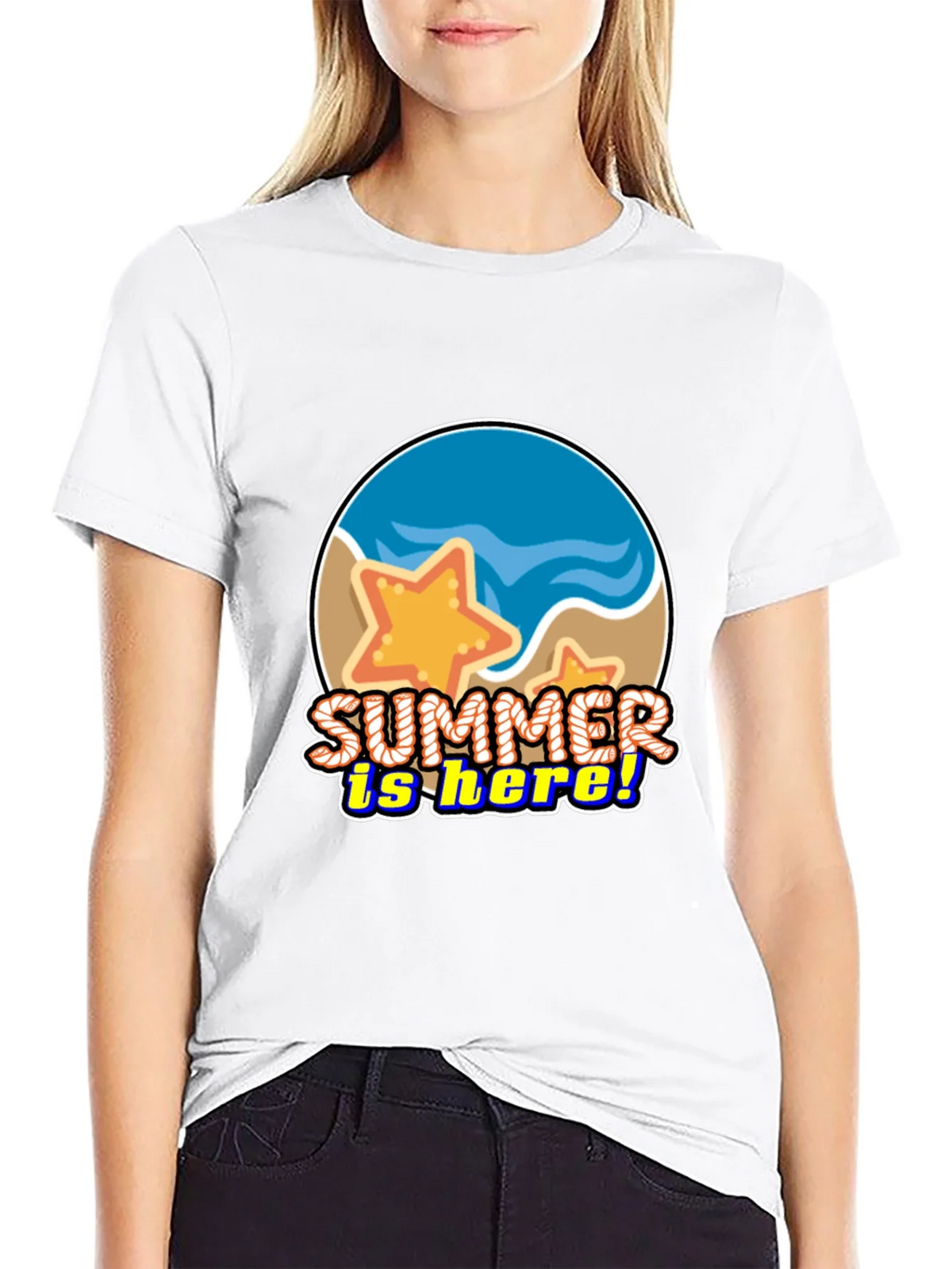 Summer is Here! Graphic T-Shirt - Beach Starfish Design product image 7