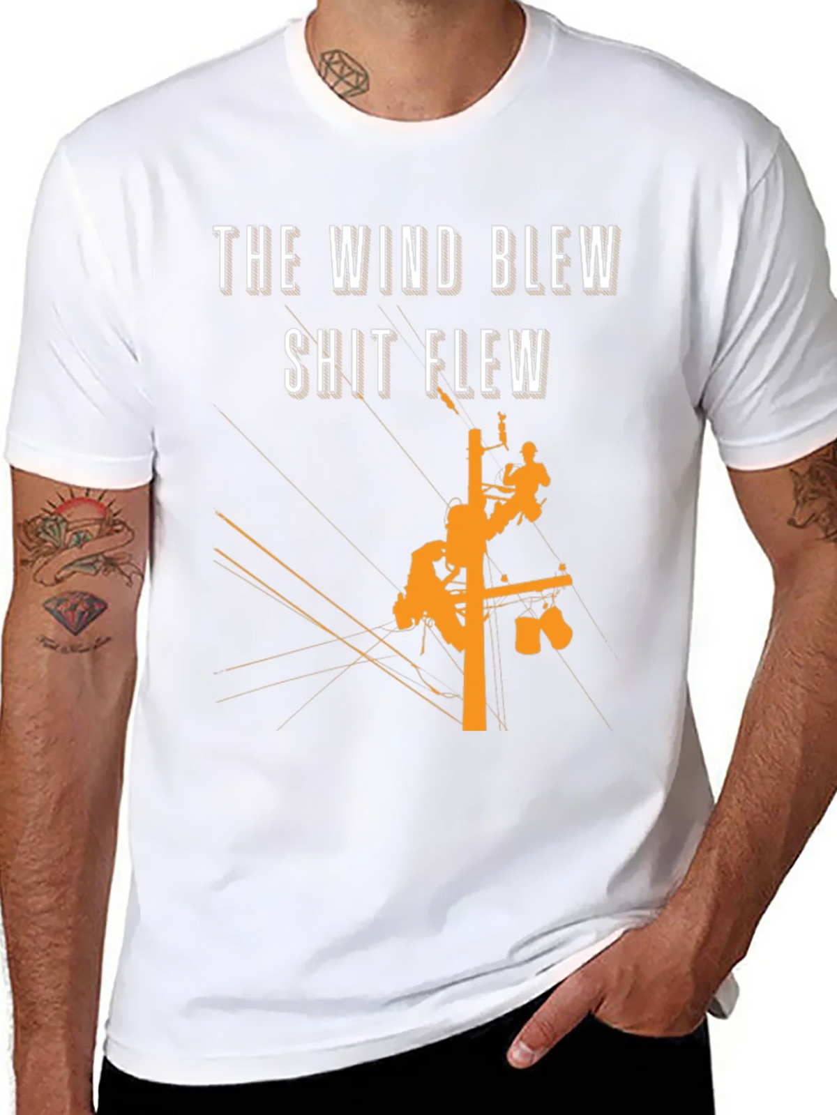 The Wind Blew T-Shirt Lineman Crew Shirt product image 7