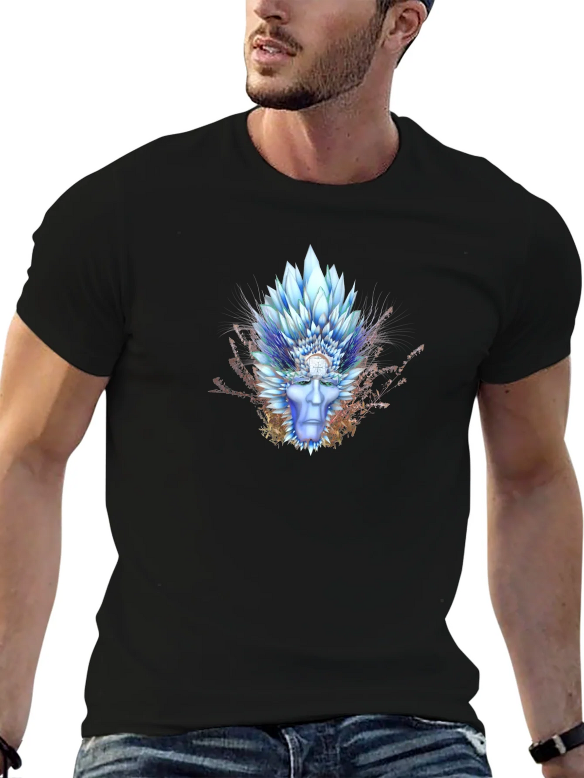 Mystic Ice King Graphic Tee - Premium Black T-Shirt product image 6