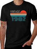 Vintage 1982 Graphic Tee - Retro Birthday Shirt product image 1